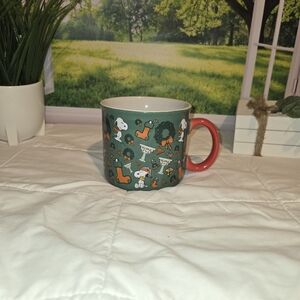 Snoopy Green and Red Mug